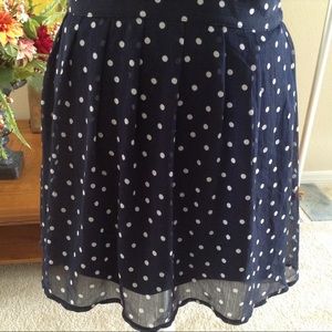 Blue Polka Dot Skirt